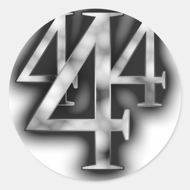 444round classic round sticker (Front)