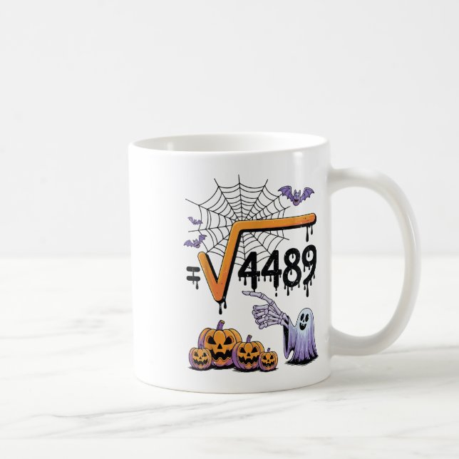 4489 Square Root 67 Math Teacher Halloween Costume Coffee Mug (Right)