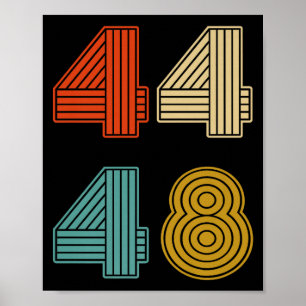 44 48 Obama 2028 President Retro Vintage Premium T Poster