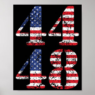 44-48 Obama For President '28 2028 4th Of July Poster