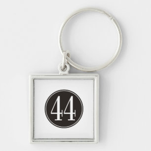 #44 Black Circle Key Ring