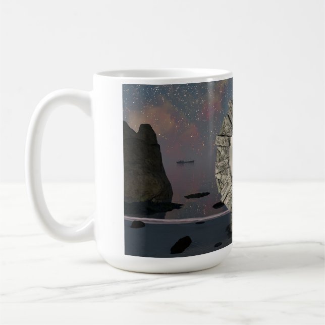 44 oz mug with "Portal in Time" image (Left)