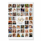 44 Photo Collage 80th Birthday Party