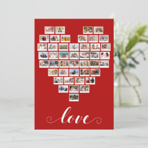 44 Photo Collage Camera Film Love White Heart Card