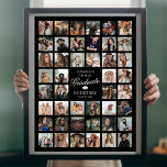 44 Photo Collage Graduation Poster<br><div class="desc">Seal those precious graduation memories with our meticulously designed keepsake poster. It's not just a poster; it's a testament to achievement. Curated with 44 photos from the graduate's life journey, topped with a celebratory 'congrats to our graduate' and personalised with the mortarboard cap, name, and class year. Embrace the nostalgia,...</div>