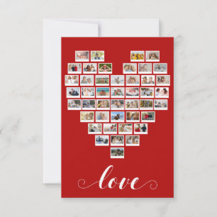 44 Photo Collage Love Instant Camera Film Heart Card