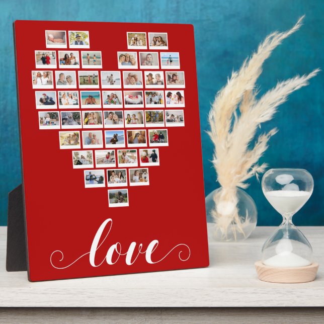 44 Photo Collage Love Instant Camera Film Heart   Plaque (Side)