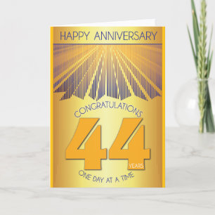 44 Year 12 Step Recovery Anniversary Customized Card