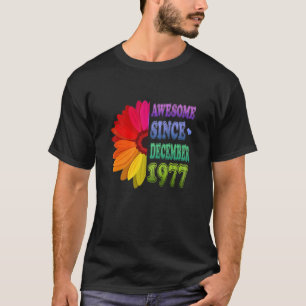 44 Year Old Awesome Since December 1977 Floral 44T T-Shirt