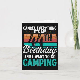 44 Year Old Camper Birthday For Men Mountains Camp Card