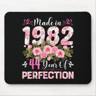 44 Year Old Made in 1982 Floral 44th Birthday Mouse Pad