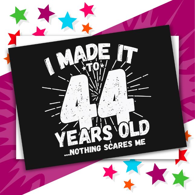 44 Year Old Sarcastic Meme Funny 44th Birthday Postcard (Creator Uploaded)