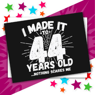 44 Year Old Sarcastic Meme Funny 44th Birthday Postcard