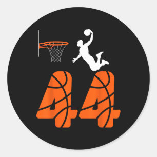44 Year Old Slam Dunk Its My 44th Birthday Bysketb Classic Round Sticker