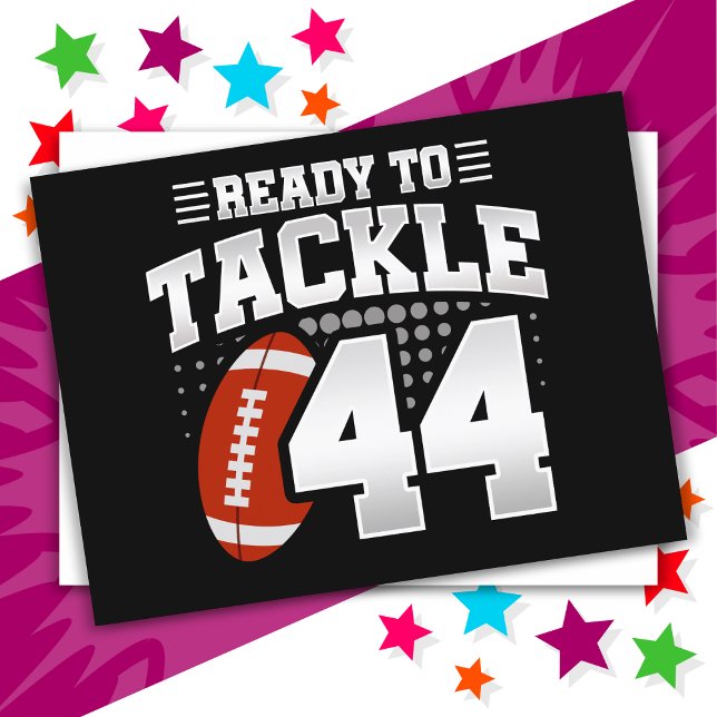 44 Year Old Tackle Football Party 44th Birthday Postcard (Creator Uploaded)