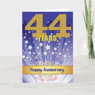 44 Year Recovery Anniversary Bold Numeral Card