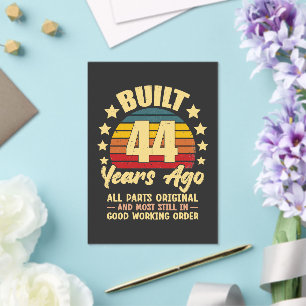 44 Years Ago All Parts Original 44th Birthday Acrylic Invitations