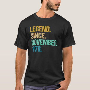44 Years Old Awesome Since November 1978 44th Bir T-Shirt