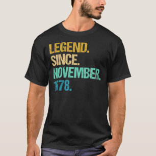 44 Years Old  Awesome Since November 1978 44th Bir T-Shirt