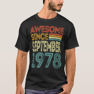 44 Years Old Awesome Since September 1978 44th Bi T-Shirt