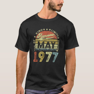 44 Years Old Birthday Awesome Since May 1977 44th  T-Shirt