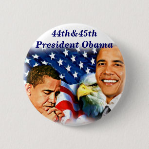 44th &45th President Obama, USA_ 6 Cm Round Badge
