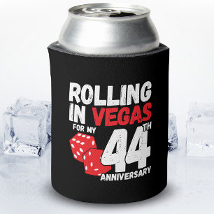 44th Anniversary Married 44 Years Las Vegas Trip Can Cooler