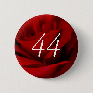 44th Birthday 6 Cm Round Badge