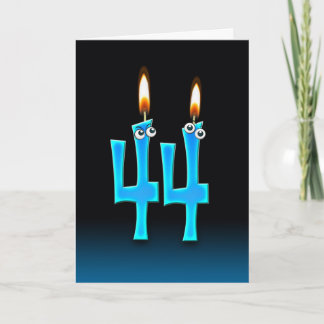 44th Birthday Candles Card