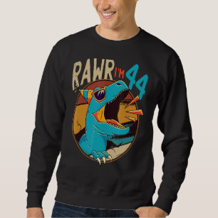 44th Birthday Dinosaur 44 Years Old Dinosaur Birth Sweatshirt