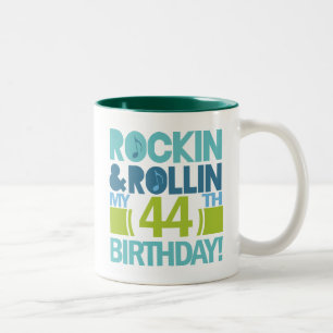44th Birthday Gift Ideas Two-Tone Coffee Mug