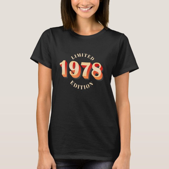 44th Birthday Ladies Mens 44 Years 1978  Gift 25 T-Shirt (Front)