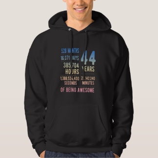 44th Birthday Men Women Funny 44 Years Old Hoodie