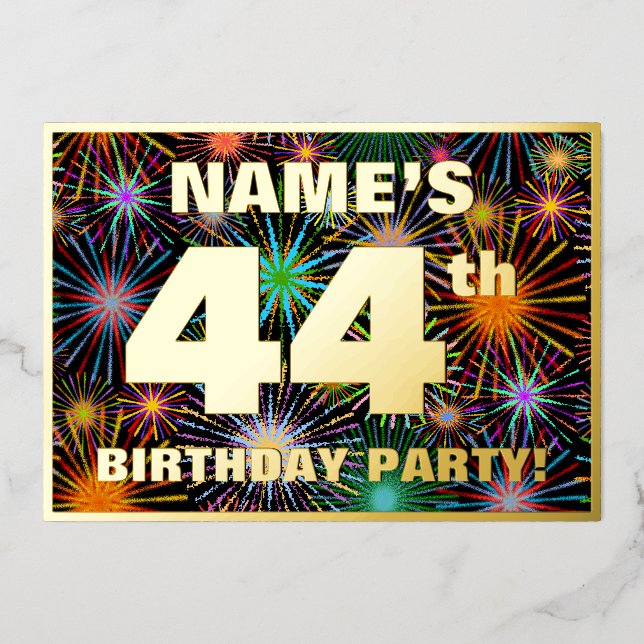 44th Birthday Party — Fun, Colourful Fireworks Loo (Front)