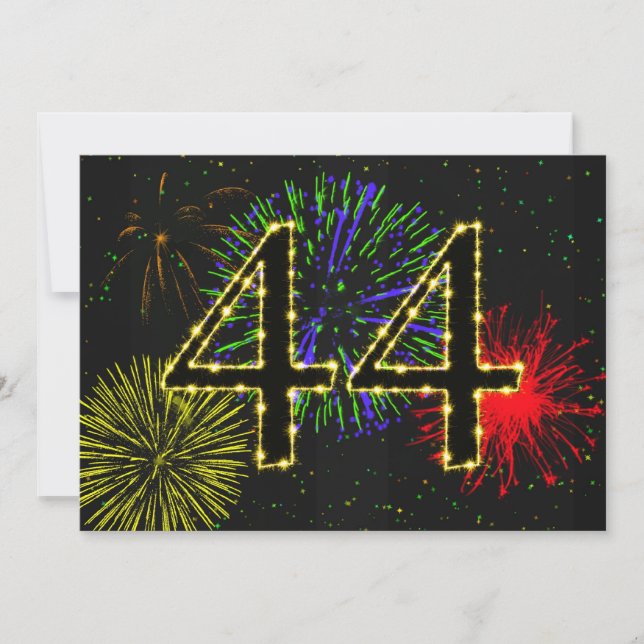 44th birthday party invitate invitation (Front)