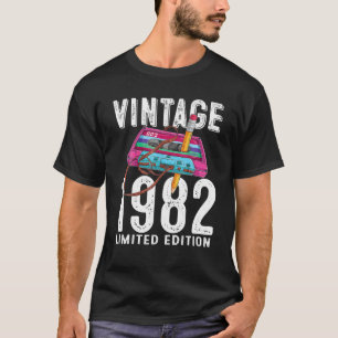 44th Birthday Vintage Cassette Tape Pencil 1982 44 T-Shirt