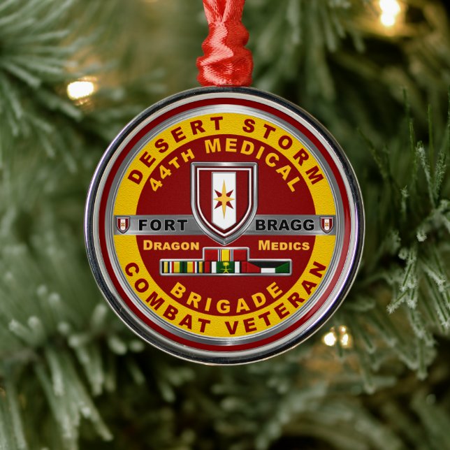 44th Medical Brigade Desert Storm Veteran Metal Ornament (Tree)