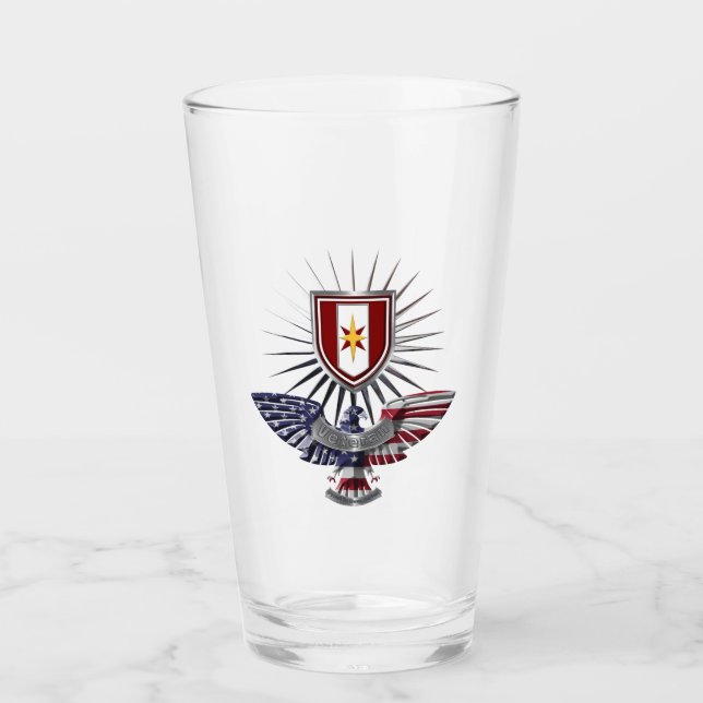 44th Medical Brigade “Dragon Medics” Custom Eagle Glass (Front)