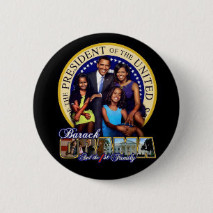 44th president 6 cm round badge