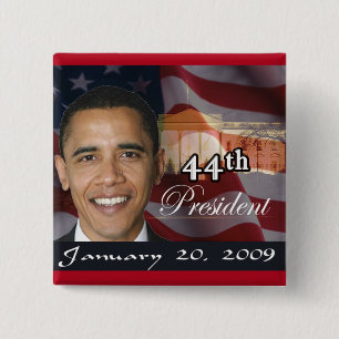 44th President Memorabilia 15 Cm Square Badge