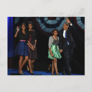 44th USA Presidential Family Postcard-2012 Re-Elec Postcard
