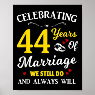 44th Year Wedding Anniversary  Poster