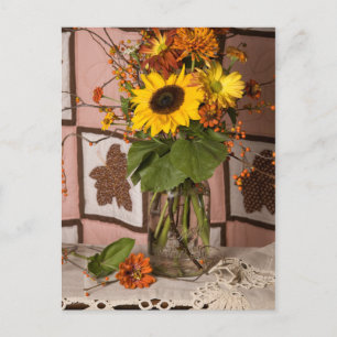 4531 Autumn Floral Postcard