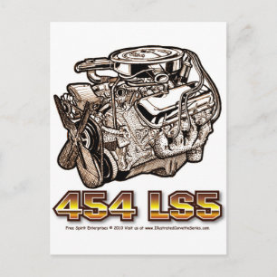 454 LS5 Engine Postcard