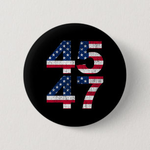 45 47 2024 President Vintage 6 Cm Round Badge