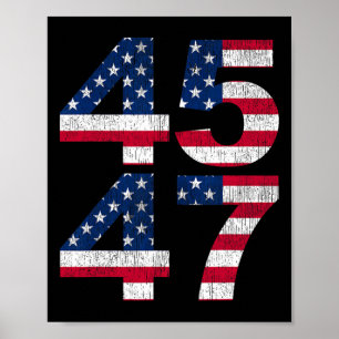 45 47 2024 President Vintage  Poster