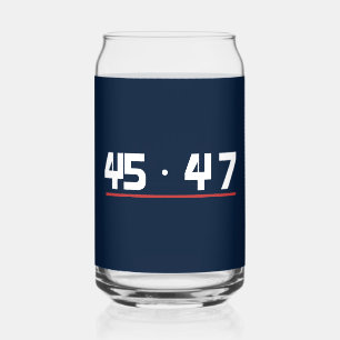 45 47 Classics Navy Red Two-Sided Can Glass
