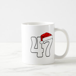 45 47 Donald Trump 2024 American Flag Santa Hat Ch Coffee Mug
