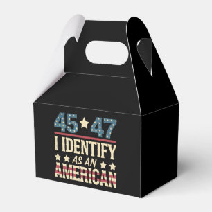 45 47 I Identify As An American Flag Trump Vintage Favour Box
