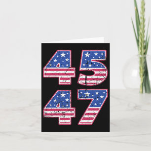 45 47 Patriotic President Trump Twice In A Lifetim Card
